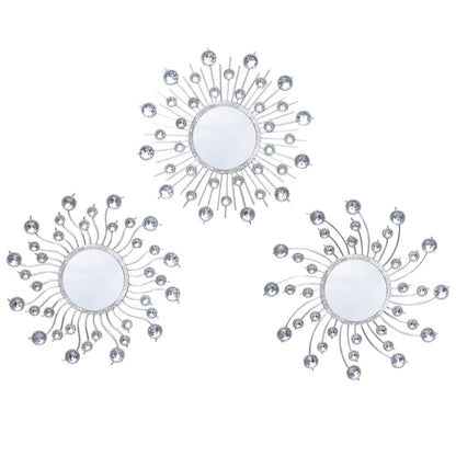 Mirror Wall Decor Metal Sun Mirror Home Decoration Wall Art Decorative Suitable for Living Room Bedroom Bathroom Entryway