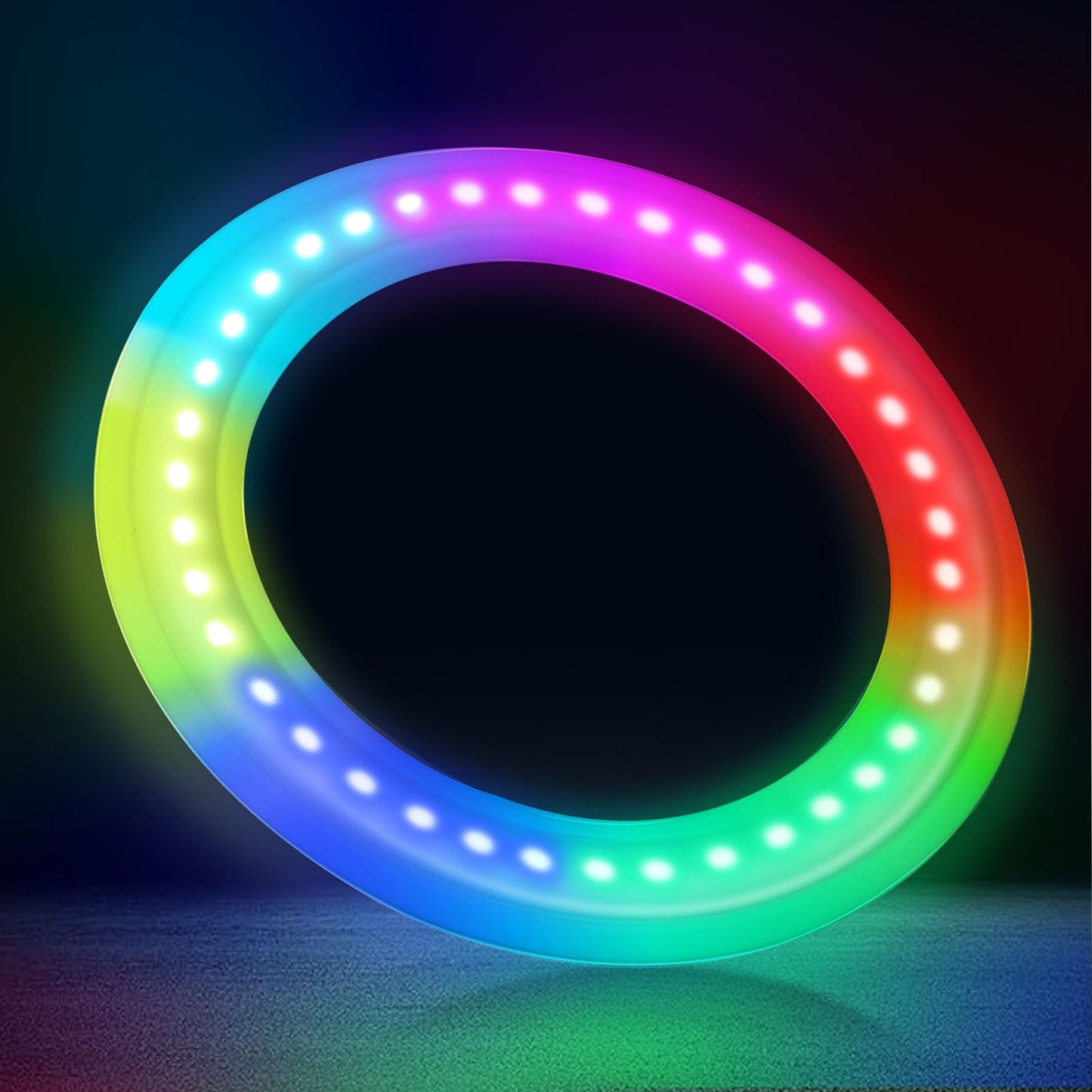 Dilabnba Flying Ring Disc Toy LED Light Beach Backyard Camping Sports Play Soft Discs Outdoor Tossing Toy Christmas Birthday Gift for Teens Boys Kids Adults, Lost Mode, 9.8''/200g
