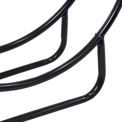 Sunnydaze 48-Inch Outdoor Firewood Rack Hoop - Indoor Round Tubular Steel Fireplace Wood Holder - 700-lb Capacity