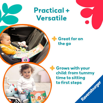 Ravensburger Play+ 3-in-1 Tummy Time Activity Station - Rhino | Interactive Play Mat | Encourages Motor Skills & Exploration