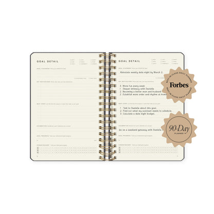 Full Focus Leather Coil Planner by Michael Hyatt - The #1 Daily Planner to Set Annual Goals, Increase Focus, Eliminate Overwhelm, and Achieve Your Biggest Goals - Hardcover (Gray)