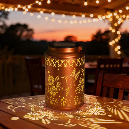 Mothers Day Gifts for Mom, Hummingbird Solar Lanterns Outdoor Waterproof - Birthday Gifts for Women, Hanging Solar Lantern for Yard, Patio, Porch, Garden Decor