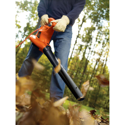 BLACK+DECKER Corded Leaf Blower Leaf Vacuum and Leaf Mulcher 3-in-1, Up to 230 MPH, 12 Amp Handheld Blower and Vacuum Combo (BV3600)