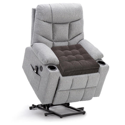HAVARGO Recliner Cushions for Elderly, 20x20x5 Inch Thick Chair Cushion Patent Design Soft Tufted Dual Layer Booster Seat Cushions for Seniors Recliner Risers Taupe 1P