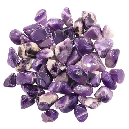 Hilitchi 1lb Bulk Large Natural Tumbled Polished Brazilian Stones Gemstone Healing Crystals Quartz for Wicca, Reiki, and Energy Crystal Healing (Amethyst About 1lb/450g/16oz/bag)
