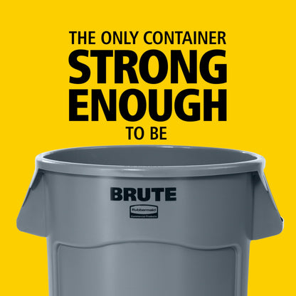Rubbermaid Commercial Products BRUTE Heavy-Duty Round Trash/Garbage Can, 20-Gallon, Blue, Outdoor Waste Container for Landscapers/Construction/Restaurants/Back of House/Offices/Warehouses