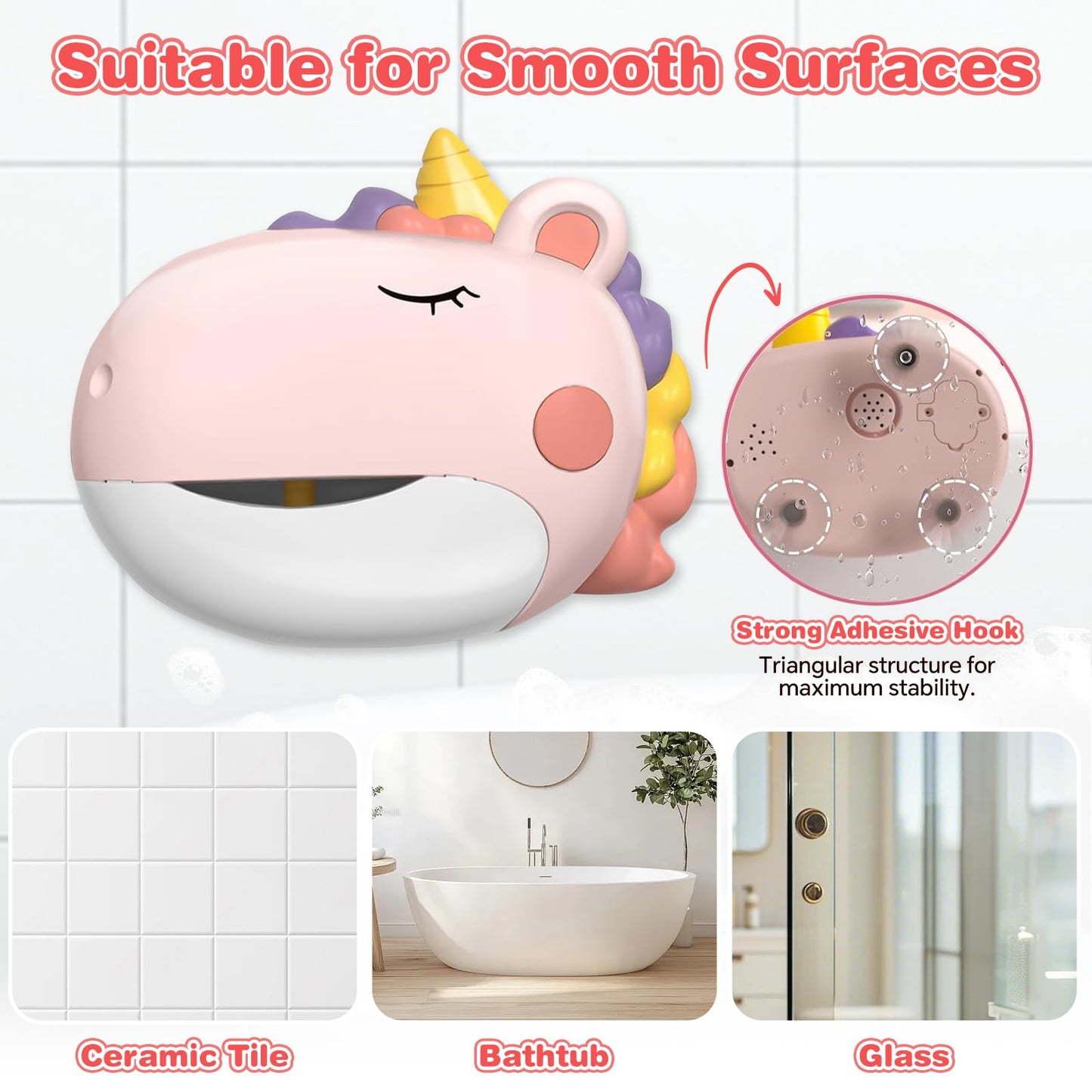 Bath Toys, Bath Bubble Machine Toddler Bath Toys for Kids Ages 1-3 4-8, Interactive Bathtub Shower Water Toys Bubble Maker with Music Christmas Birthday Gifts for Boys Girls
