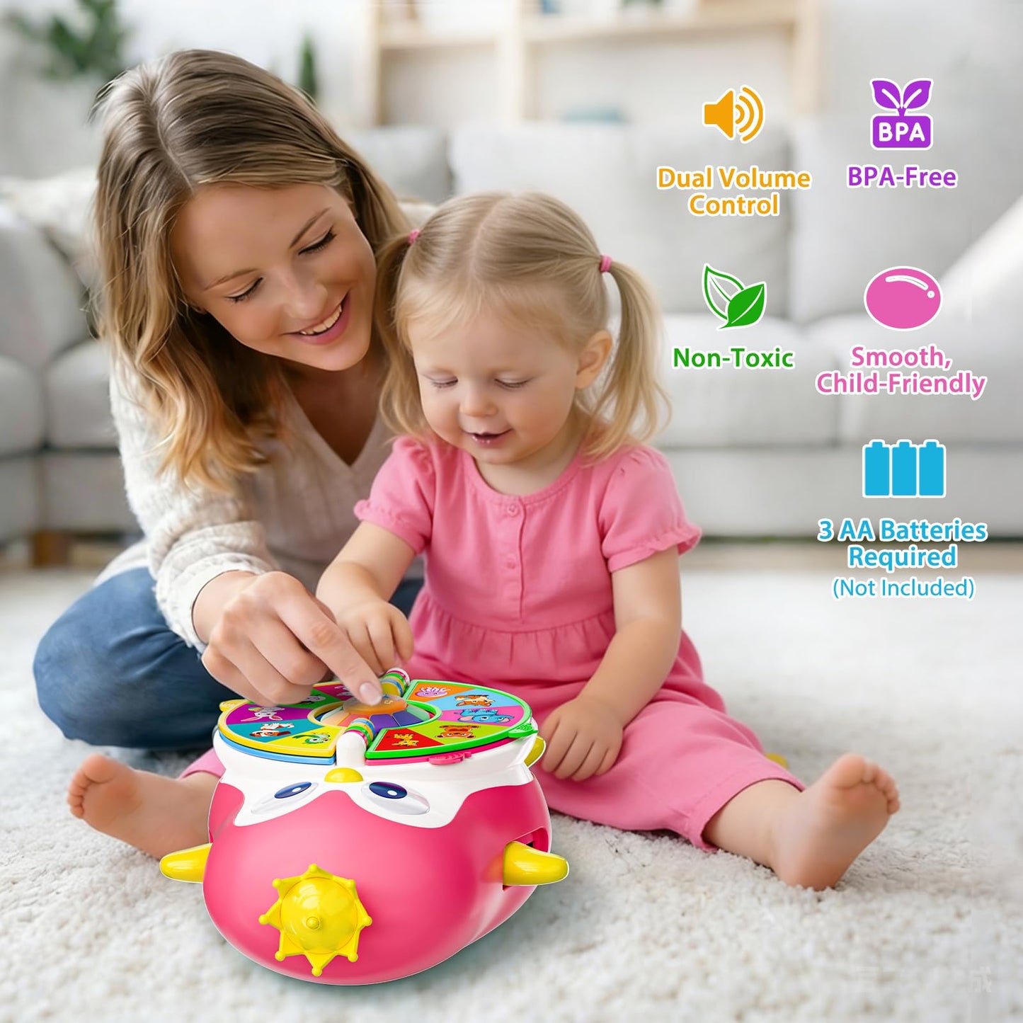 Toys for 1 Year Old Girl, Musical Penguin Learning Toy for Toddlers 1-3, Interactive Educational Toy with Lights & Sounds, First Birthday Gifts for 1 2 Year Old Girls Boys, Baby Toys 12-18 Months