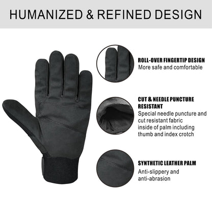 Intra-FIT Needle Puncture & Thorn Proof Gloves, Level 3 Needlestick Resistant Work gloves for Garden & Animal Handling
