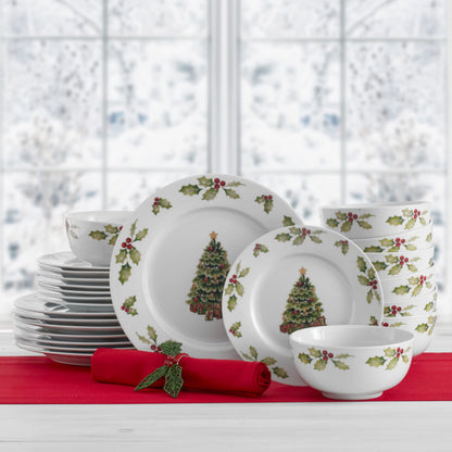 Pfaltzgraff Christmas Day 24 Piece Dinnerware Set, Service for 8