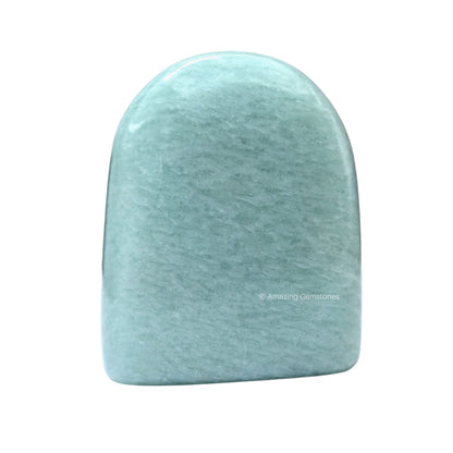 Amazing Gemstone Amazonite Crystal Standing Palm Stone - Amazonite Palm Stones and Crystals, A++ Grade Gemstones and Crystals - Healing Crystals and Healing Stones Office Home Decor Gifts