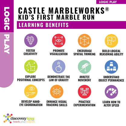 Discovery Toys Castle MARBLEWORKS® Marble Run | Kid-Powered Learning | STEM Educational Building Block Toy Learning & Childhood Development 2 Years Old and Up