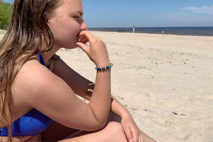 WICCSTAR Chakra Bracelet For Women. Healing Crystals For anxiety relief and Aromatherapy