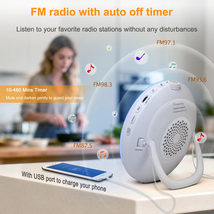 DreamSky Sunrise Alarm Clock Radio for Bedroom - Wake up Light Alarm Clock for Kids Heavy Sleepers Adults, Digital FM Radio with Bluetooth Speaker, Volume Control, Dimmable RGB Night Light, Timer