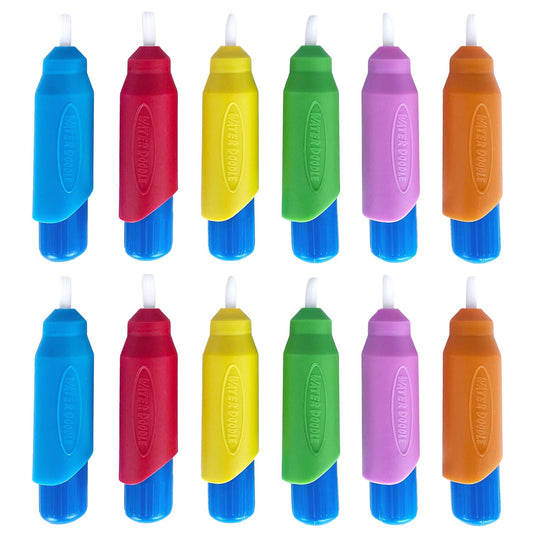 KangaToys Aqua Brushes 12 Pack Multi-Color Pack Reusable Water Paint Brushes for Kids Ages 3 and Up Paint with Water Kits Arts and Crafts