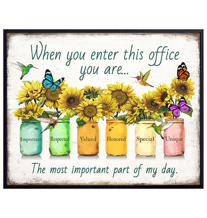 Inspirational Posters For Office 11x14 - Inspirational Quotes Office Wall Decor - positive affirmation Home Decor - Teamwork Posters - Entrepreneur Gifts - Motivation Poster - Unframed Print