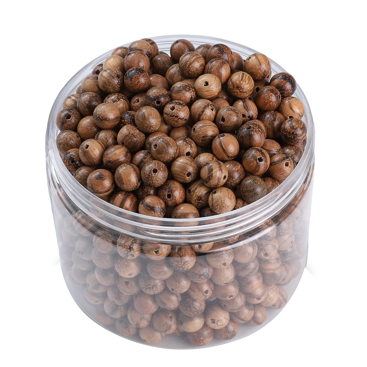 Beadia Natural Tiger Skin Sandalwood Beads 8mm Round Rosewood Beads for DIY Mala Prayer Necklace Bracelet Making 3.5oz