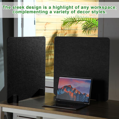 Kisston 6 Pack Acoustic Desk Divider Desk Partition 24 x 24" Stand Up Freestanding Desk Privacy Panel Noise and Visual Distractions Reducing Table Divider for Student Reception Area Office(Dark Gray)