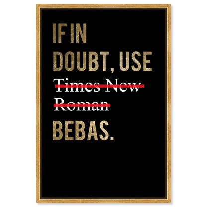 Hatcher and Ethan Typography Wall Art Framed Canvas Prints 'The Proper Way' Quotes and Sayings Home Décor, 10" x 15", Gold, Black