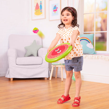 B. toys – Paddle Ball Game – Hand Trampoline Set – Poppin’ Paddles – 2 Bouncy Discs & 2 Balls – Catch & Toss Sports Games for Kids – 3+ Years