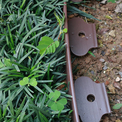 40 Ft Landscape Edging Kit, Brown Garden Edging Border with 40 Edging Garden Stakes, Plastic Landscaping Edging Roll for Flower Bed Lawn Driveway Yard
