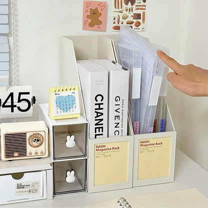 LonlyEagle 6 Pcs Clear A4 File Portable Project Case, Plastic Storage Box for 8.5" x 11" Letter Paper, Scrapbook Paper Storage Boxes Documents Magazines Holder