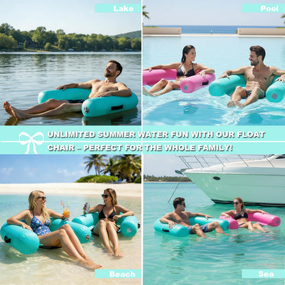 GIRISHIP Floating Pool Chair Inflatable Pool Floats Chair Adult Lake Floats for Adults Floating Heavy Duty Pool Lounger Pool Float for River Beach（1 Pack）