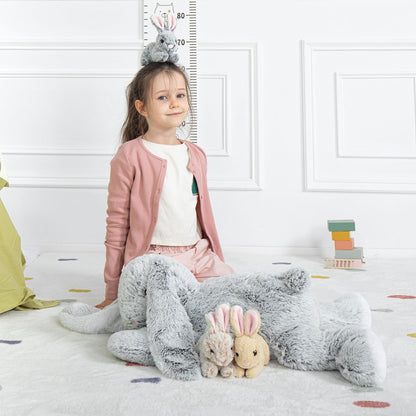 MaoGoLan 4Pcs Easter Bunny Stuffed Animals with 3 Babies Inside, 24" Soft and Cuddly Giant Rabbit Plush, Easter Stuffed Bunny Gift for Kids,Boys,Girls