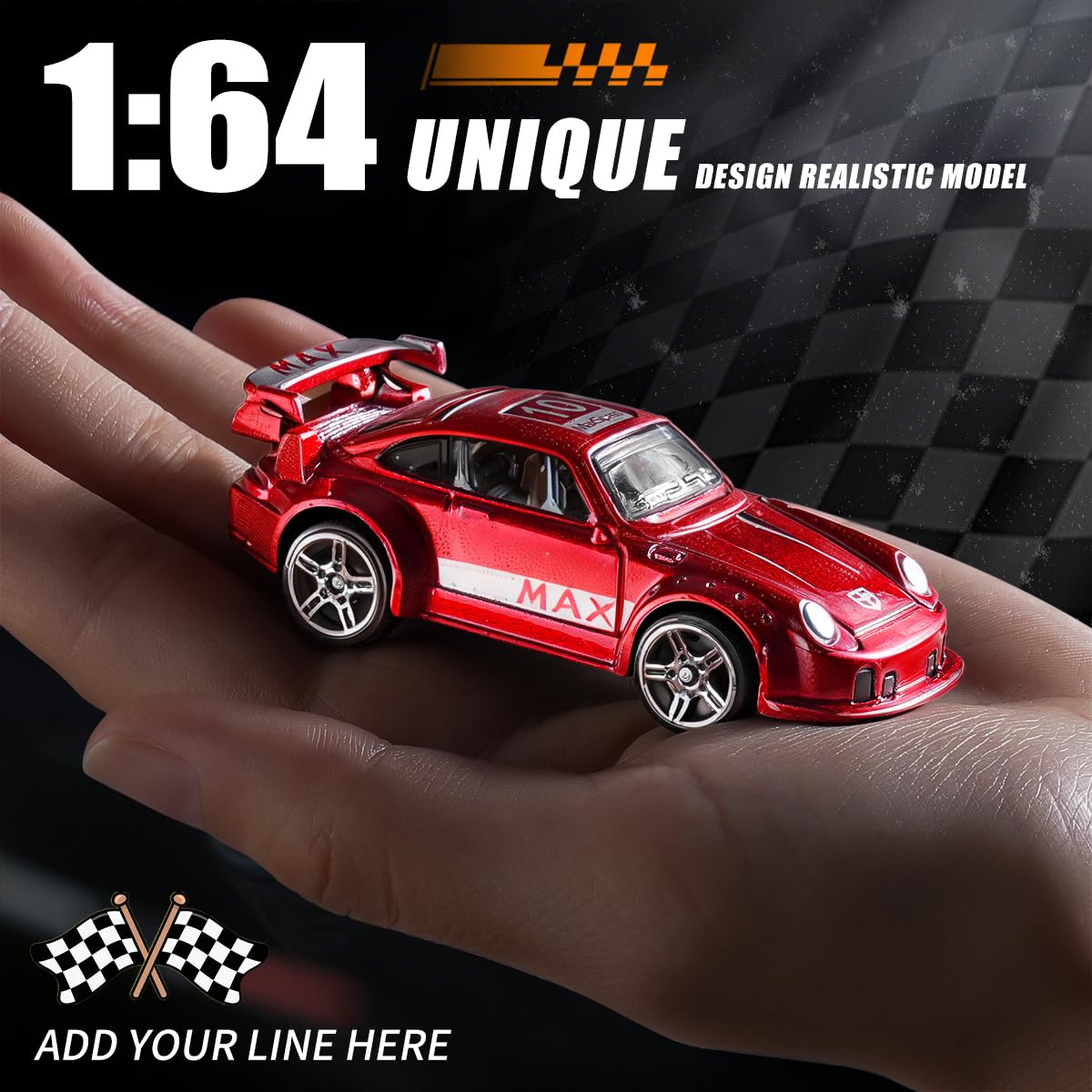 Yewkou Toys Cars 18-Pack, 1:64 Scale Die-Cast Metal Vehicles Set, Includes Pickup, Racing Cars,Sports Cars for Display or Play, Great Gift for Kids Age 3 Years and Up (18 Pack)