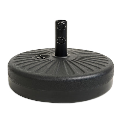 Helios&Hestia 78 lb Heavy Duty Round Umbrella Base, Plastic Water and Sand Fillable Outdoor Stand Weight for Patio Market Table Umbrella, Black