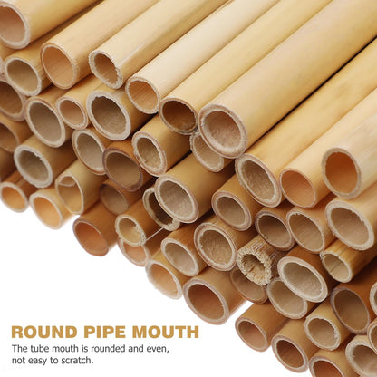 Mipcase Natural Reed Bee Tubes 200 Pack Mason Bee House Tubes Replacement Nest Liners for Pollination Breeding and Beekeeping Supplies 5.90In Length