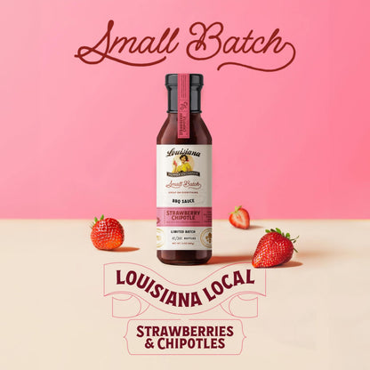 Louisiana Pepper Exchange Strawberry Chipotle BBQ Sauce, Gluten-Free, 12 Fl Oz, 2-Pack