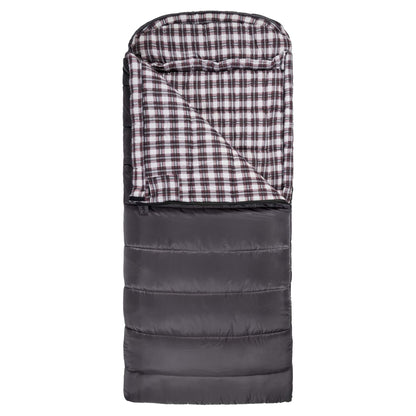 Teton Fahrenheit XXL, +20F Degree Sleeping Bag, All Weather Sleeping Bag for Adults, Camping Made Easy and Warm. Compression Sack Included, Grey, Left Zip