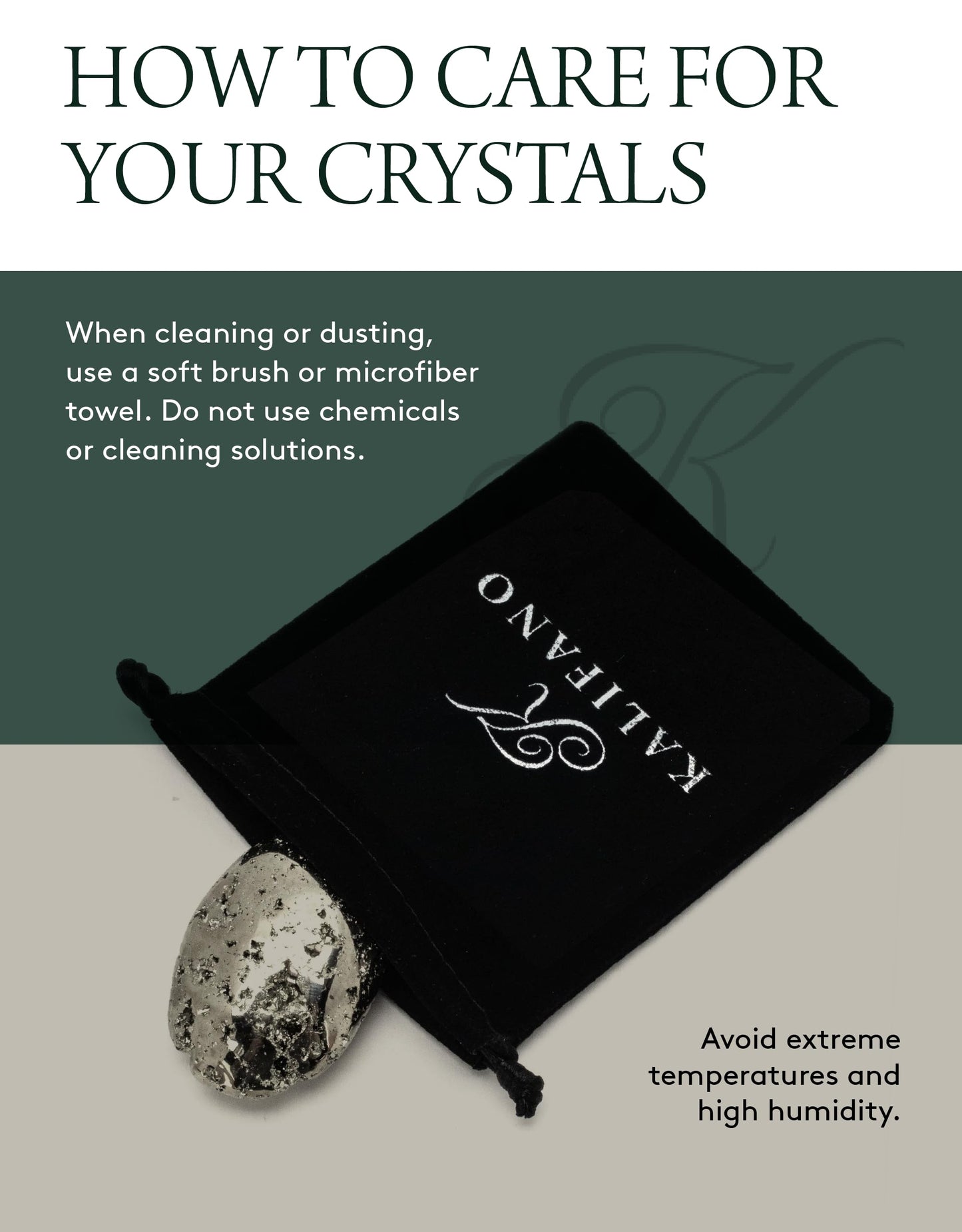 KALIFANO Pyrite Palm Stone - High Energy Iron Piedra Pirita from Spain with Healing Properties (Information Card) Fools Gold Rock Reiki Crystal Used for Increased Willpower and Manifestation
