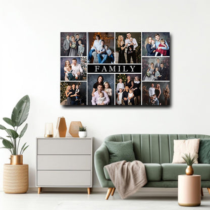 CXHOSTENT Collage Canvas Prints with Your Photos Personalized Multi Pictures for Wall Customized Collage Photo Canvas Wall Art For Home Decor Framed (Custom-A6, 8.00" x 12.00")