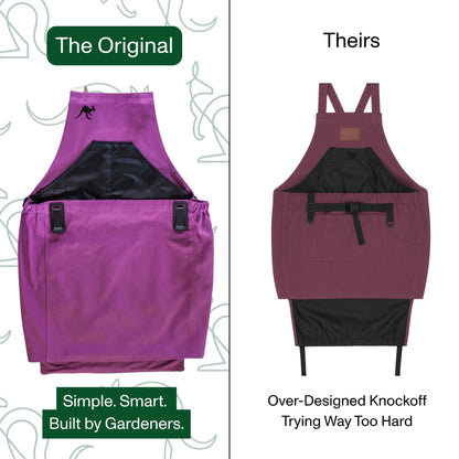 Roo Gardening Apron with Pockets for Women & Men - Canvas Garden Apron with Harvesting Pouch, Water-Resistant, Washable