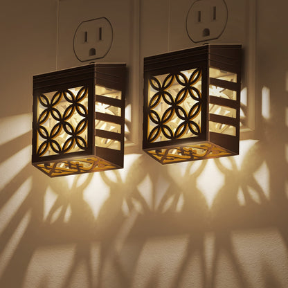 DORESshop Plug in Night Light [2 Pack], Night Lights Plug Into Wall, Dusk to Dawn Sensor Night Lights, Adjustable Brightness, Decorative Nightlight for Bathroom, Hallway, Stairway, Soft White