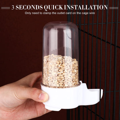 Weewooday 4 Pieces Automatic Bird Feeder Cage Water Dispenser Bird Water Feeder Hamster Cage Waterer Accessory Drinker Bottle for Hamster Parrot(Classic Style,Blue, White,200 ml)