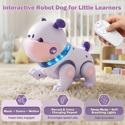 great dachong Baby Toys for 6-12 Months: Musical Crawling Dog Toy with Dancing, Recording & Lights, First Birthday Gift for Boys & Girls, Tummy Time Sensory Toy for Toddlers 1-3