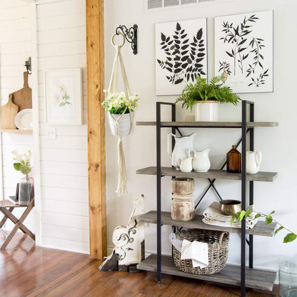 HongKim 2 Pieces 6-Inch Outdoor Indoor Small Decorative Iron Wall Hooks for Hanging Lanterns Solar Lights Hummingbird Feeders Wind Chimes Hangers, Black
