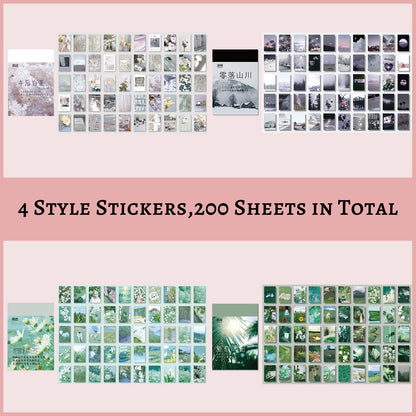 450 Pieces Washi Sticker Set, 9 Set Scrapbooking Diary Planner Album Diary Notebook, Scrapbooking Sticker Journaling Supplies for DIY Arts and Crafts Card Making Laptop Decoration