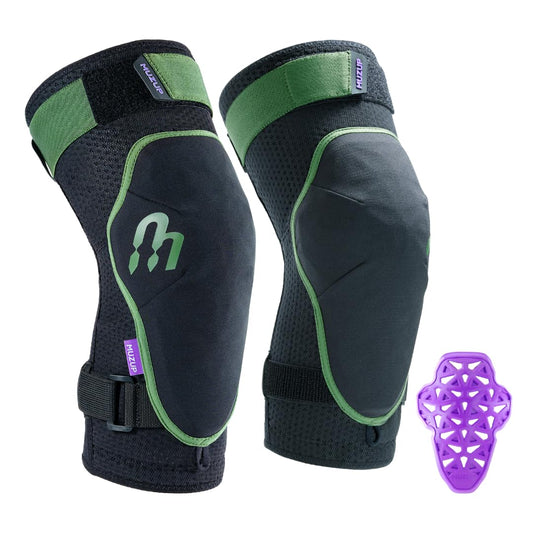 MUZUP MTB Knee Guard, Sufficient Protection Kneepad No-Slipping Mountain Bike Knee pad for Men and Women Removable Padding Non-Bulky Knee Brace for MTB Snowboard Mountain Bike Gardening Work (Medium)