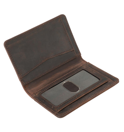 RFID Blocking Slim Wallet for Men | Thin Bifold Credit Card Holder Wallet | Mens Wallet Slim Business Card Case | Minimalist Front Pocket wallet with Gift Box (Genuine Full Grain Soft Leather)