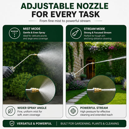 Kweetle 1.5Gal Stainless Steel Pump Up Sprayer Reinforced Hose, Hand Pump Sprayer with Pressure Gauge&Safety Valve, Adjustable Nozzle Suitable for Gardening (1.5 Gallon)