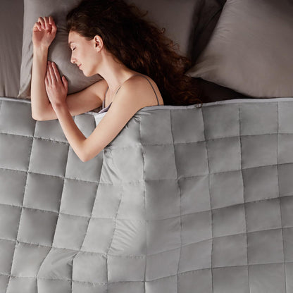 Weighted Blanket Queen Size (60"x80" 20lbs),Ultra Soft and Cozy Cooling Weighted Blanket Queen Size for Adult,Heavy Blanket with Machine Washable Soft Blanket, Stone Grey