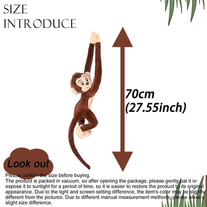 CHELEI2019 2PCS 27.6" Monkey Plush Stuffed Animal,Hanging Stuffed Animal Monkey with Long Hands