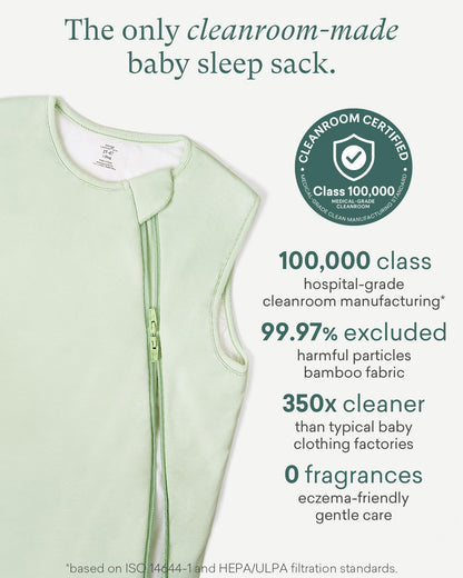 PurComfy Supersoft Sleep Sack 1.0 TOG, Premium Bamboo Viscose Baby Sleeping Bag, 2-Way Safe Zipper Sleep Sacks 6-15 Months (Forest)