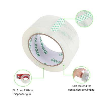 DIOLINGQI 36 Rolls 55 Yards Roll, Total 1980 Yards Clear Heavy Duty Packing Tape for Shipping Packaging Moving Sealing, 2.8 mil Thick, 1.88 inches Wide