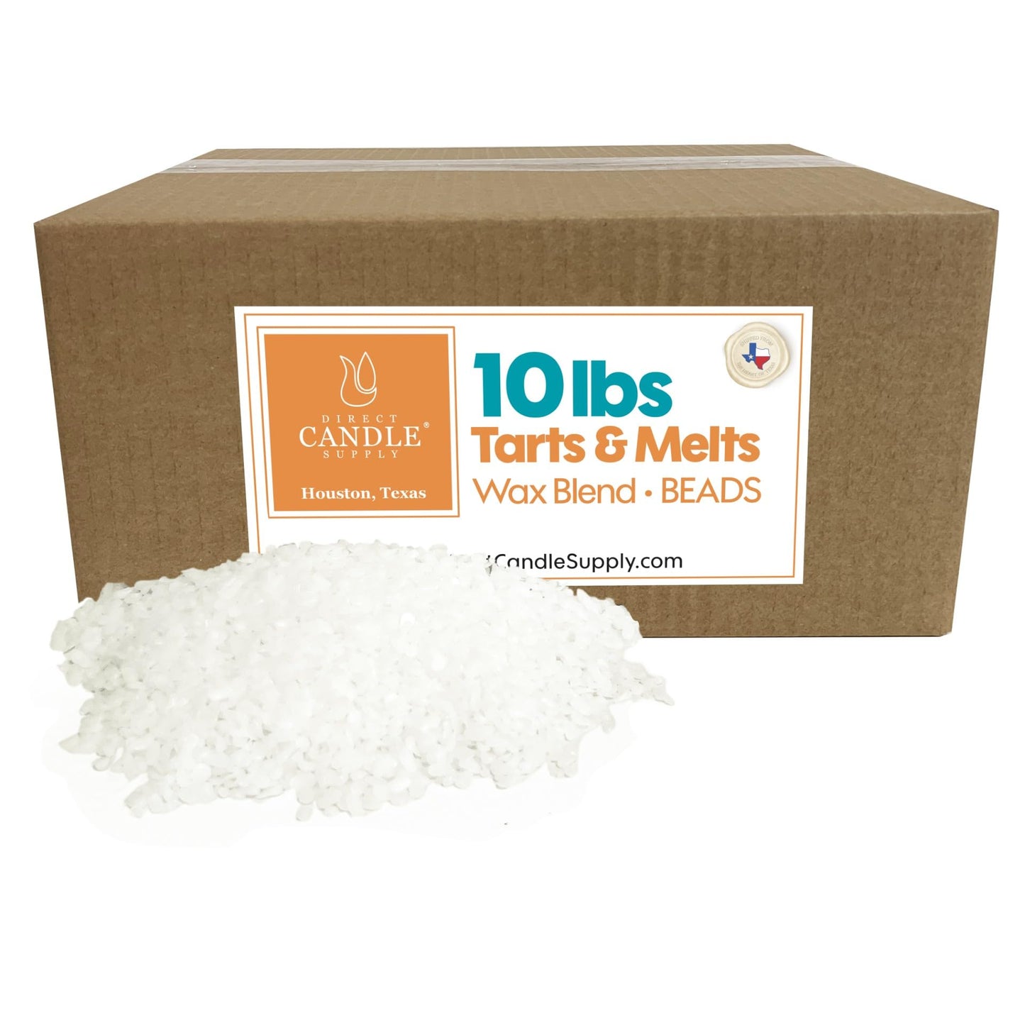 Direct Candle Supply 10lb Melt Pellets, Soy Wax for Candle Making, Soy Wax for Melts, Candle Making Wax Bulk, Paraffin Wax for Candle Making, Great for Melts, Tarts, Pillars and More!