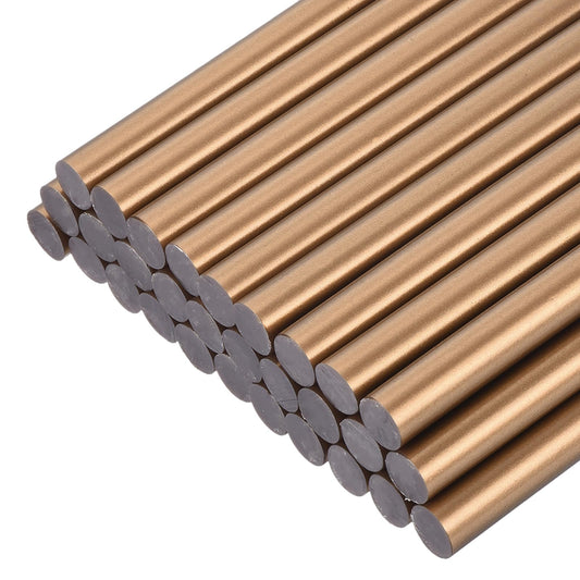 uxcell 30pcs Mini Hot Glue Gun Sticks 4-inch x 0.43-inch High Sticky Large Hot Glue Sticks for Glue Gun, Bronze Gold